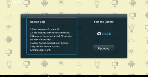 Ugoos UT4 firmware update 0.0.3b