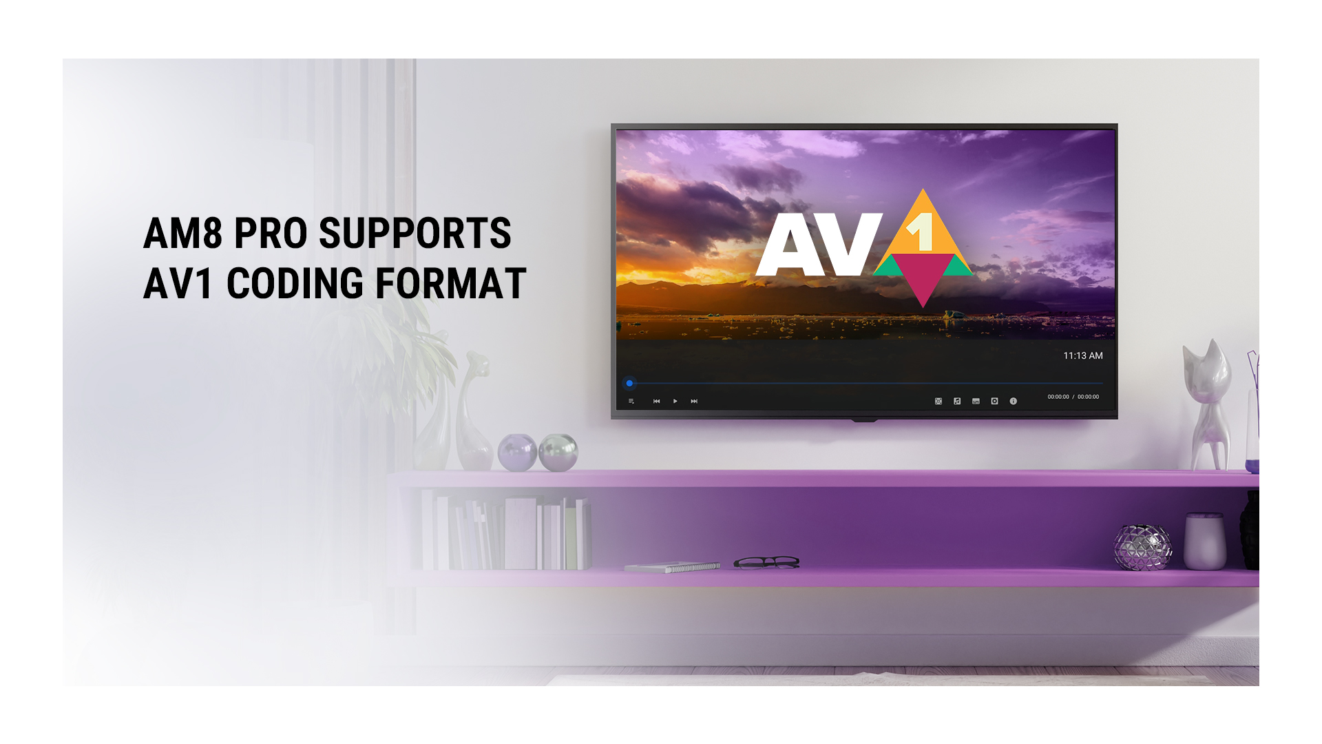 AM8 Pro Smart TV Box Android 11.0 Amlogic S928X-J DDR4 8GB 64GB WiFi6 BT5.3 1000
