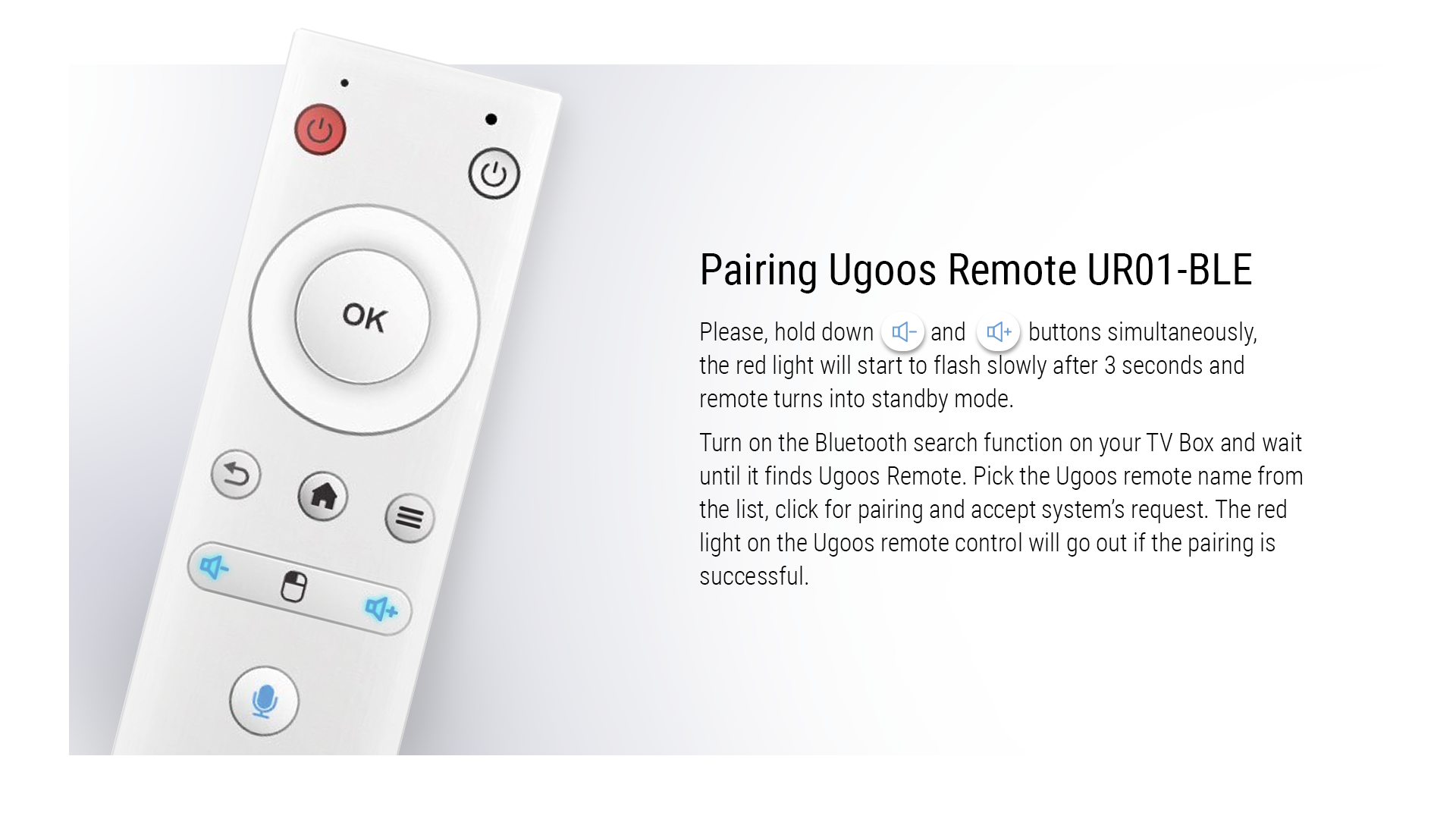 Pair remote. Пульт Ду ugoos. Блютуз пульт для Угоос 3ам. Пульт ugoos фото. Life Remote Control.