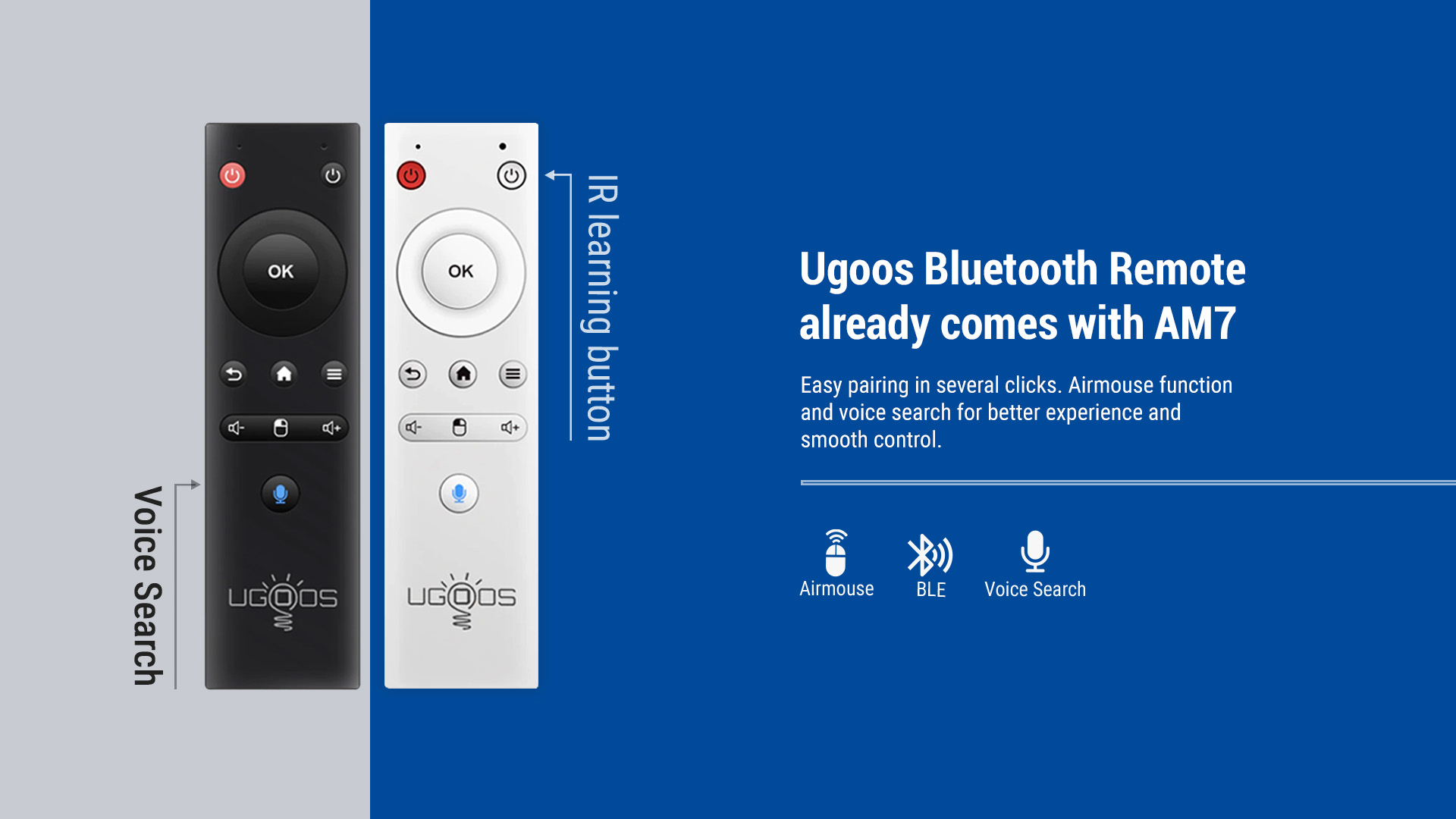 Ugoos BT Remote Control with IR Function and Gyroscope